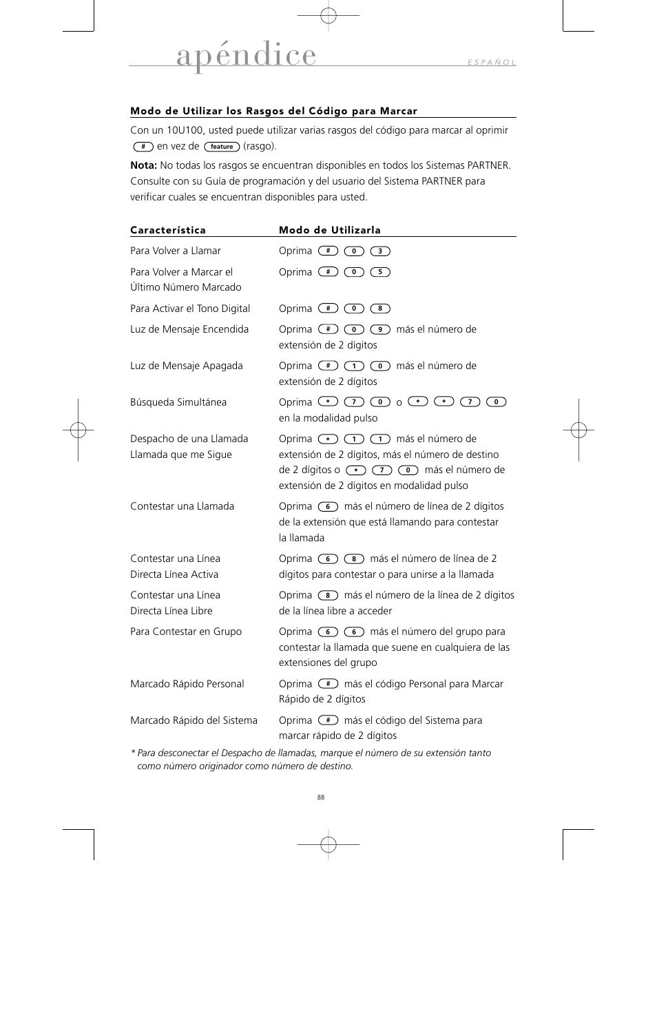 Apéndice | Avaya 10U100 User Manual | Page 89 / 94