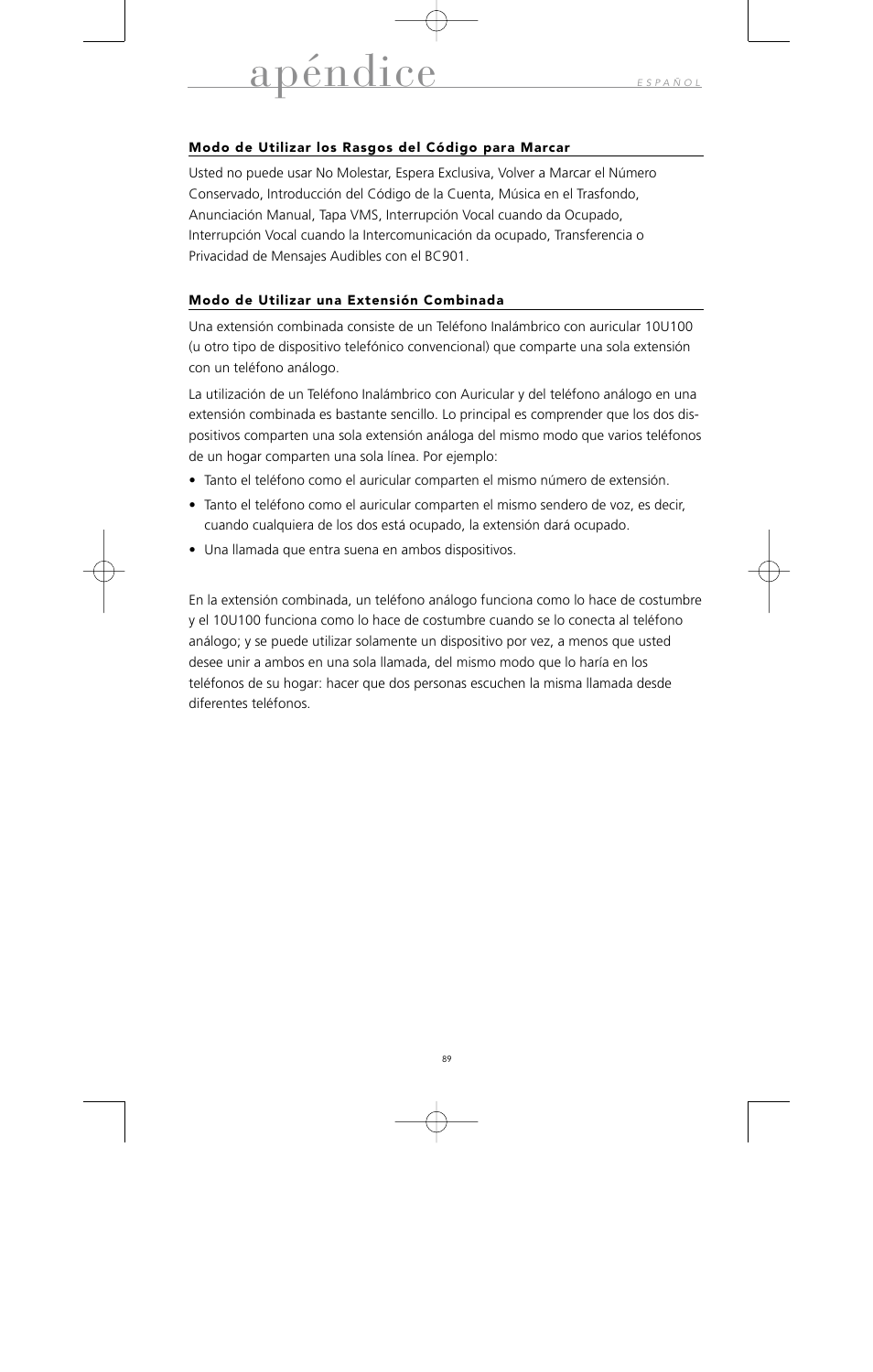 Apéndice | Avaya 10U100 User Manual | Page 90 / 94