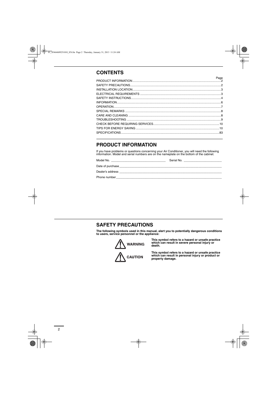 Panasonic S224ME1E5A User Manual | Page 2 / 88