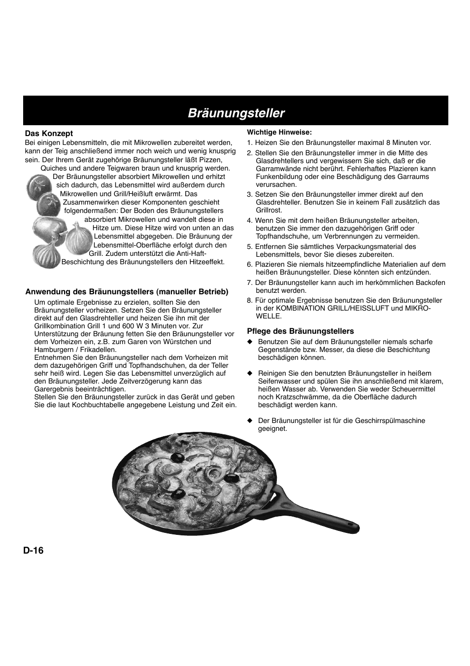 Bräunungsteller, D-16 | Panasonic NNCT756 User Manual | Page 19 / 23