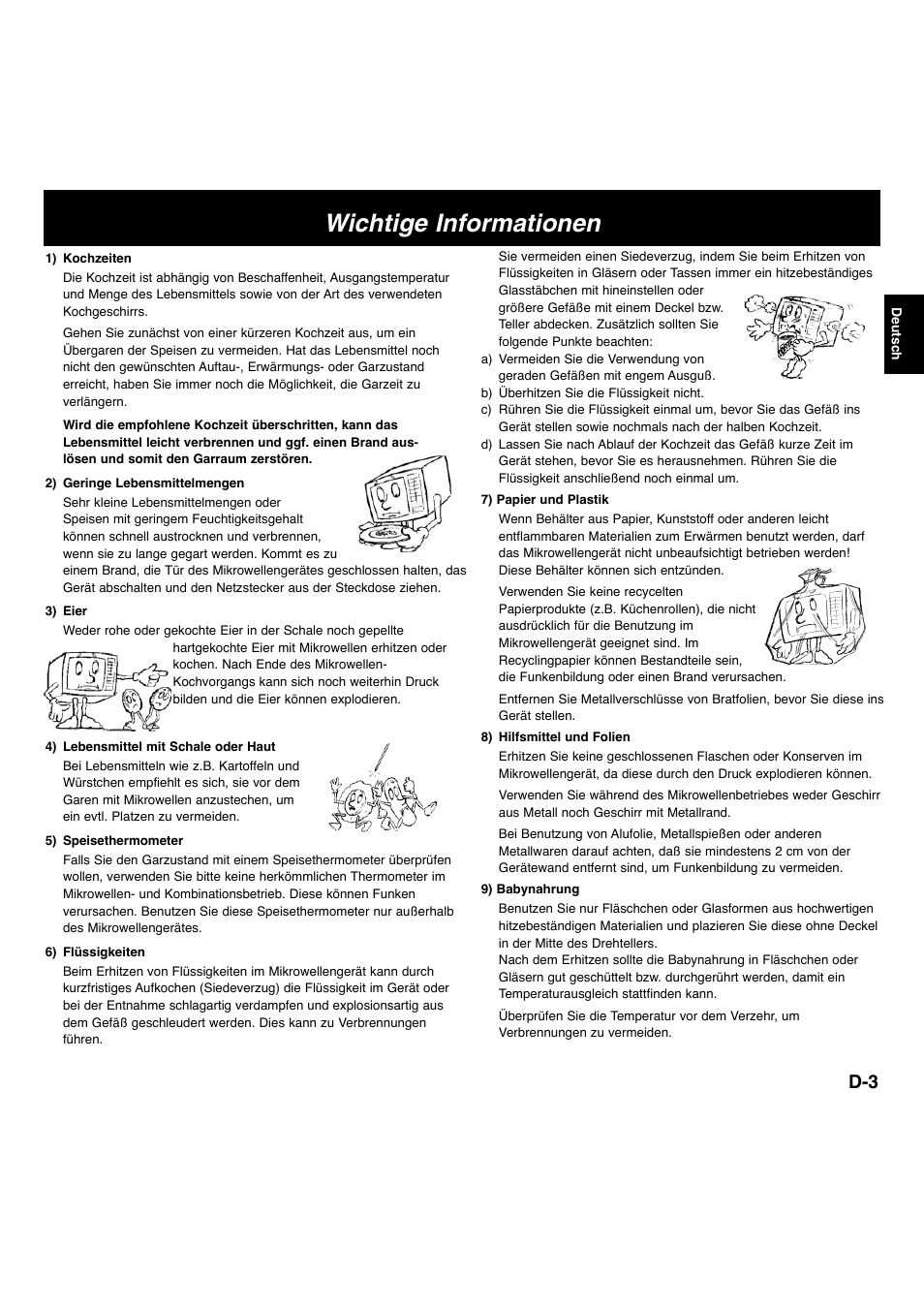 Wichtige informationen | Panasonic NNCT756 User Manual | Page 6 / 23