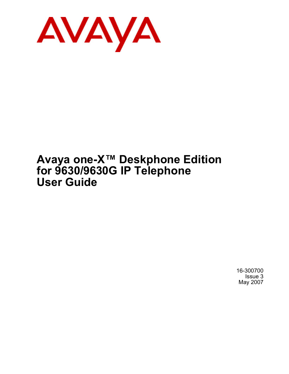 Avaya one-X User Manual | 26 pages