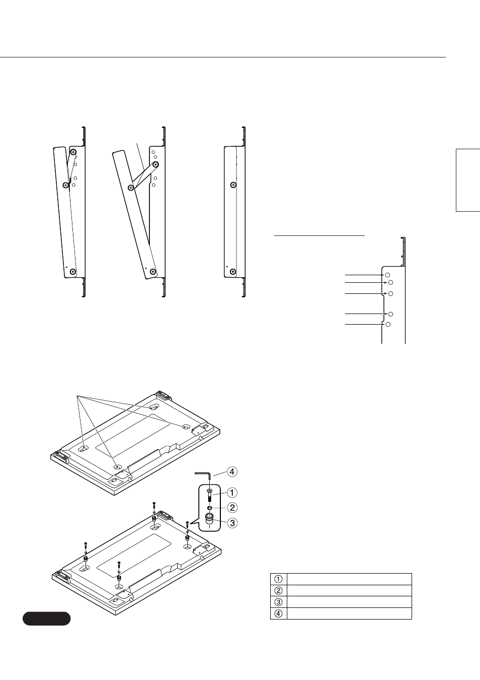Bereiten sie das plasmadisplay vor, Deutsch, Bringen sie die abstandhalter am display an | Panasonic TYWK42PR7 User Manual | Page 11 / 58