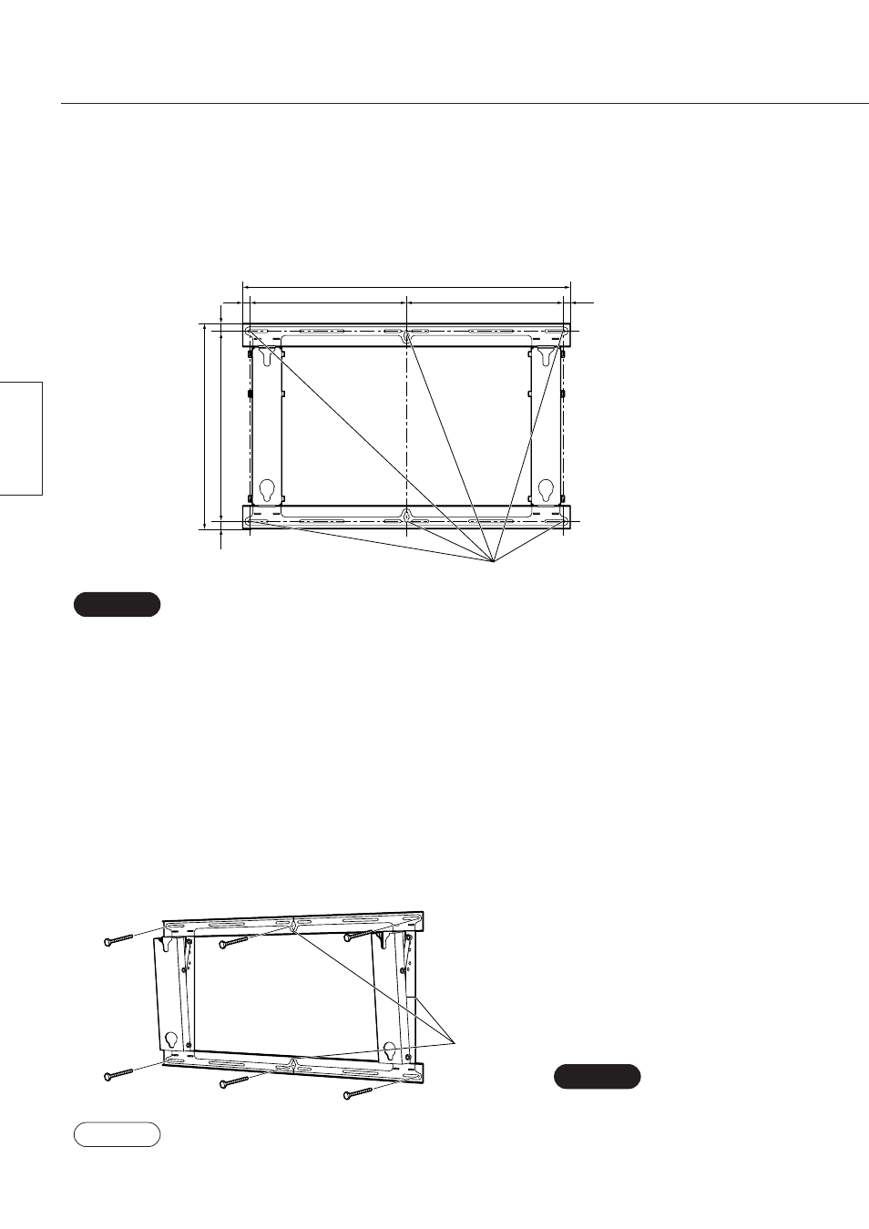 Installatieprocedure, Controleer de stevigheid van de montagepunten, Bevestig de muurbevestigingssteun aan de muur | Panasonic TYWK42PR7 User Manual | Page 16 / 58