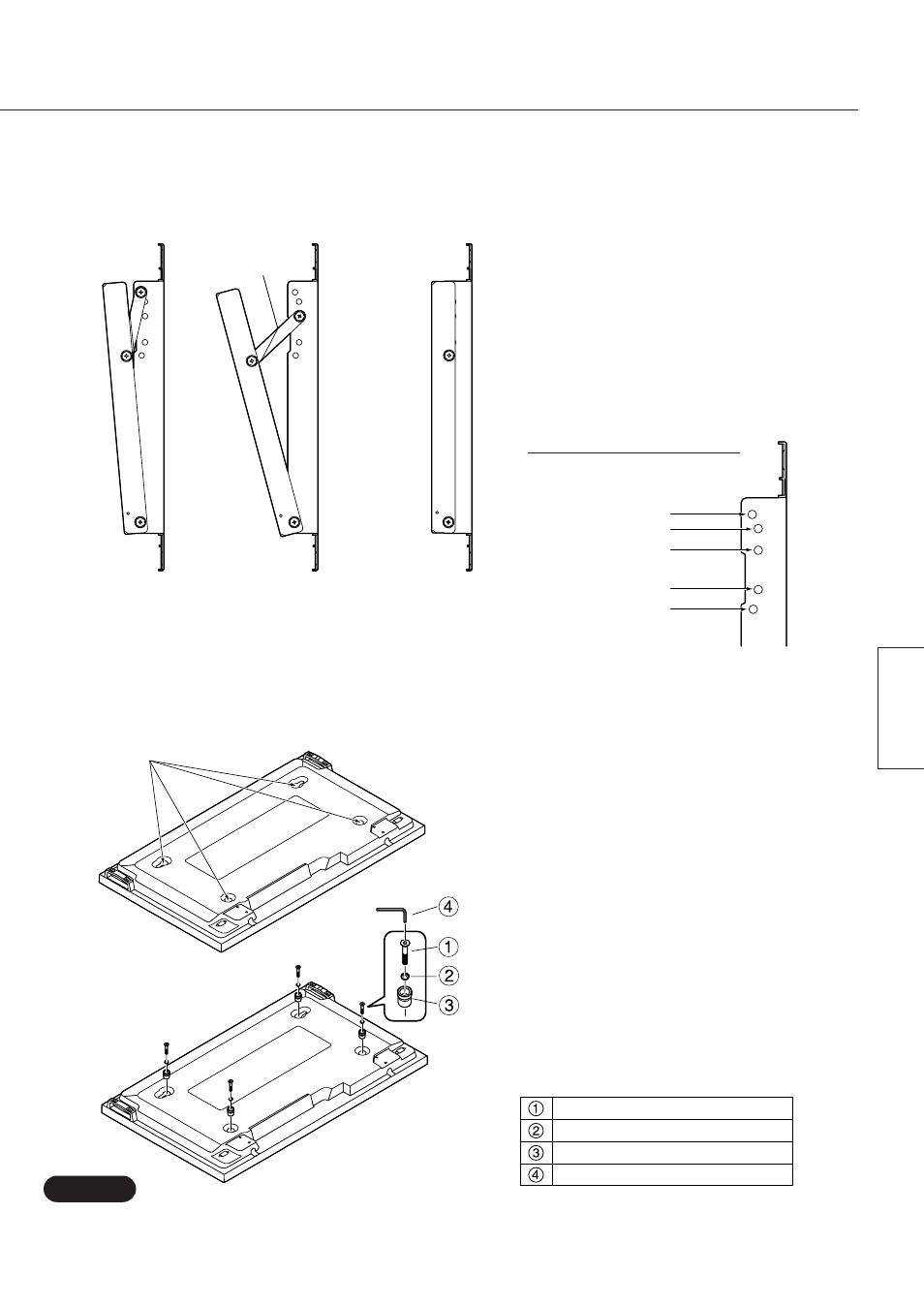 Préparez l’écran plasma, Fran ç ais, Fixez les entretoises isolantes sur l’écran | Panasonic TYWK42PR7 User Manual | Page 29 / 58