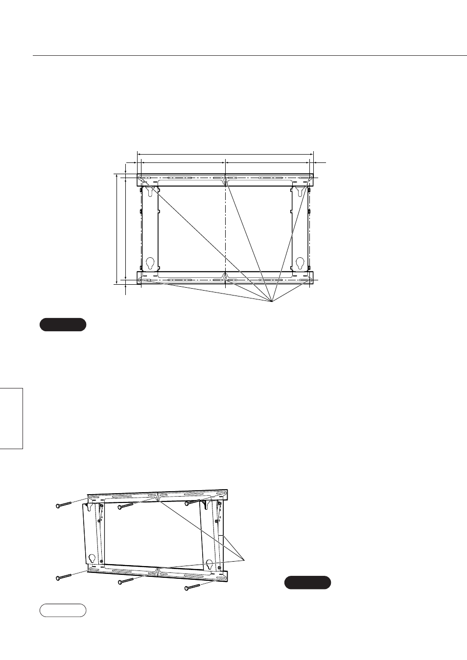 Procedimiento de instalación, Verifique la resistencia del lugar de instalación | Panasonic TYWK42PR7 User Manual | Page 34 / 58