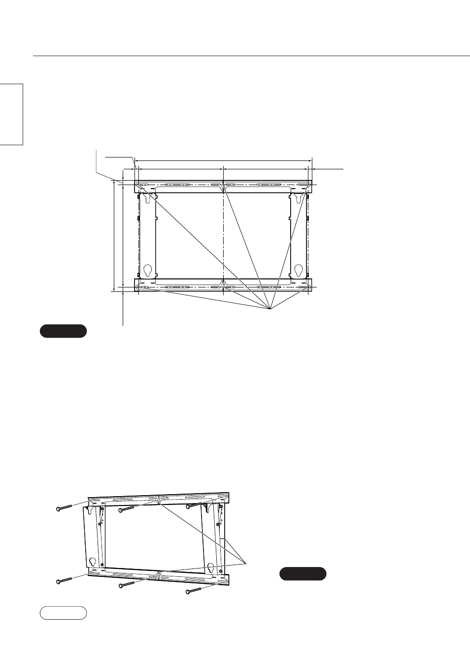 Installation procedure, Check the strength of the installation location, Install the wall-hanging bracket to the wall | English | Panasonic TYWK42PR7 User Manual | Page 4 / 58