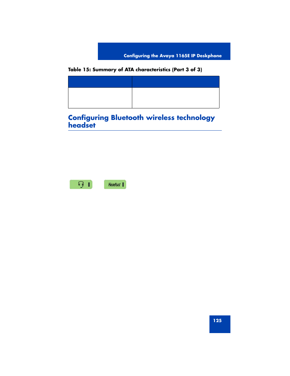 Configuring bluetooth wireless technology headset | Avaya NN43170-100 User Manual | Page 125 / 378