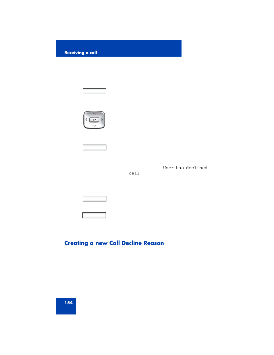 Creating a new call decline reason | Avaya NN43170-100 User Manual | Page 154 / 378