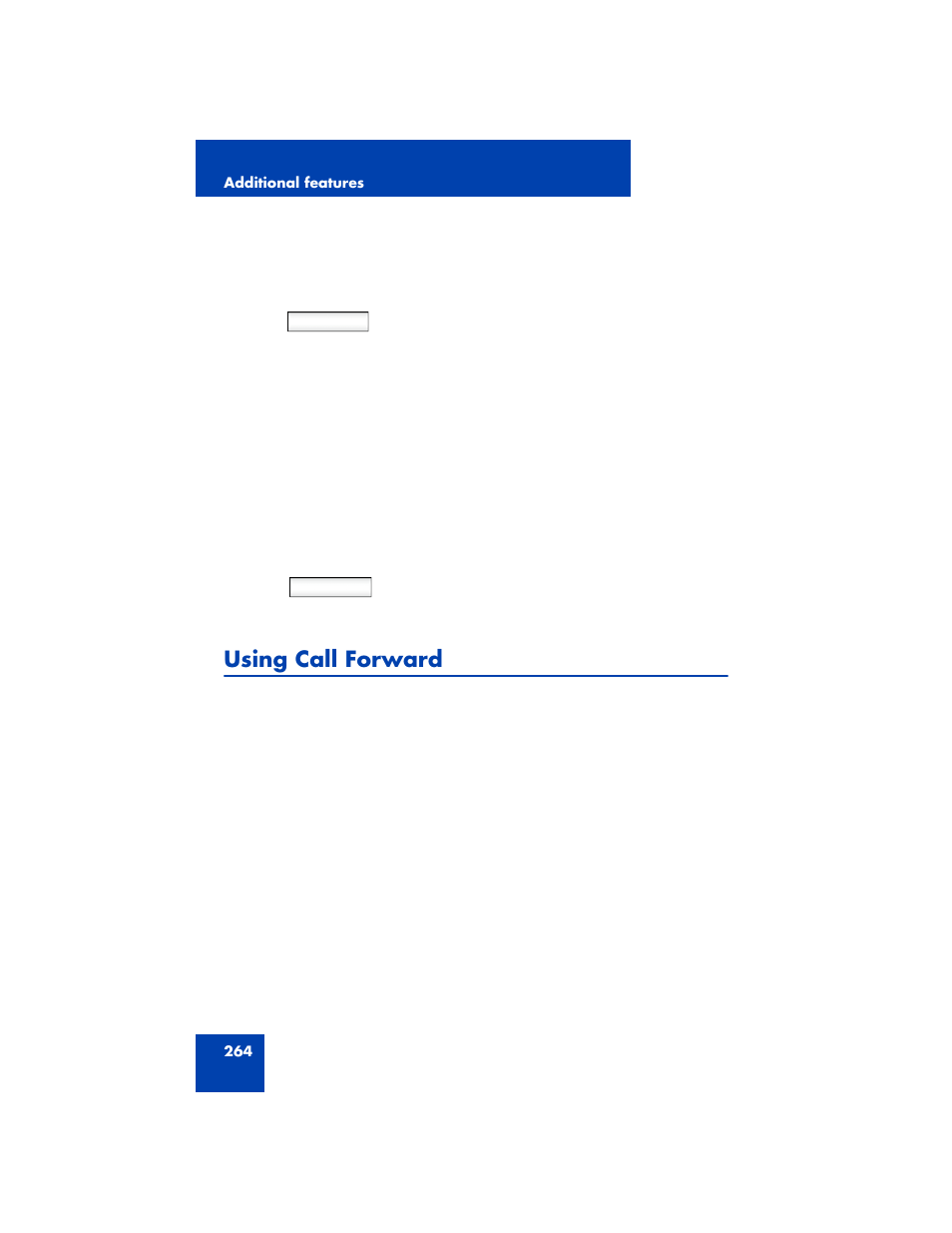 Using call forward | Avaya NN43170-100 User Manual | Page 264 / 378