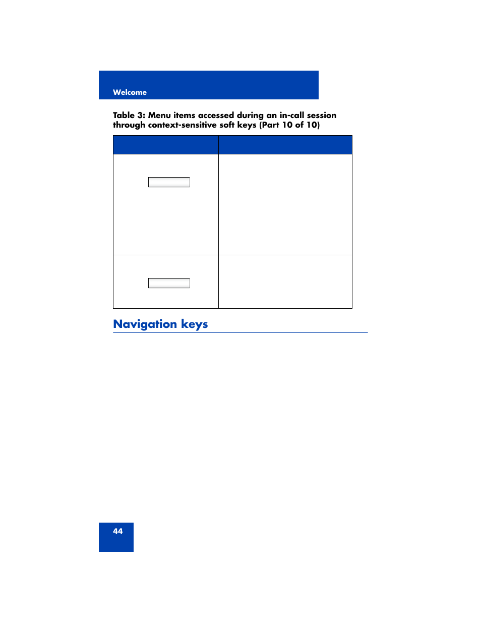 Navigation keys | Avaya NN43170-100 User Manual | Page 44 / 378