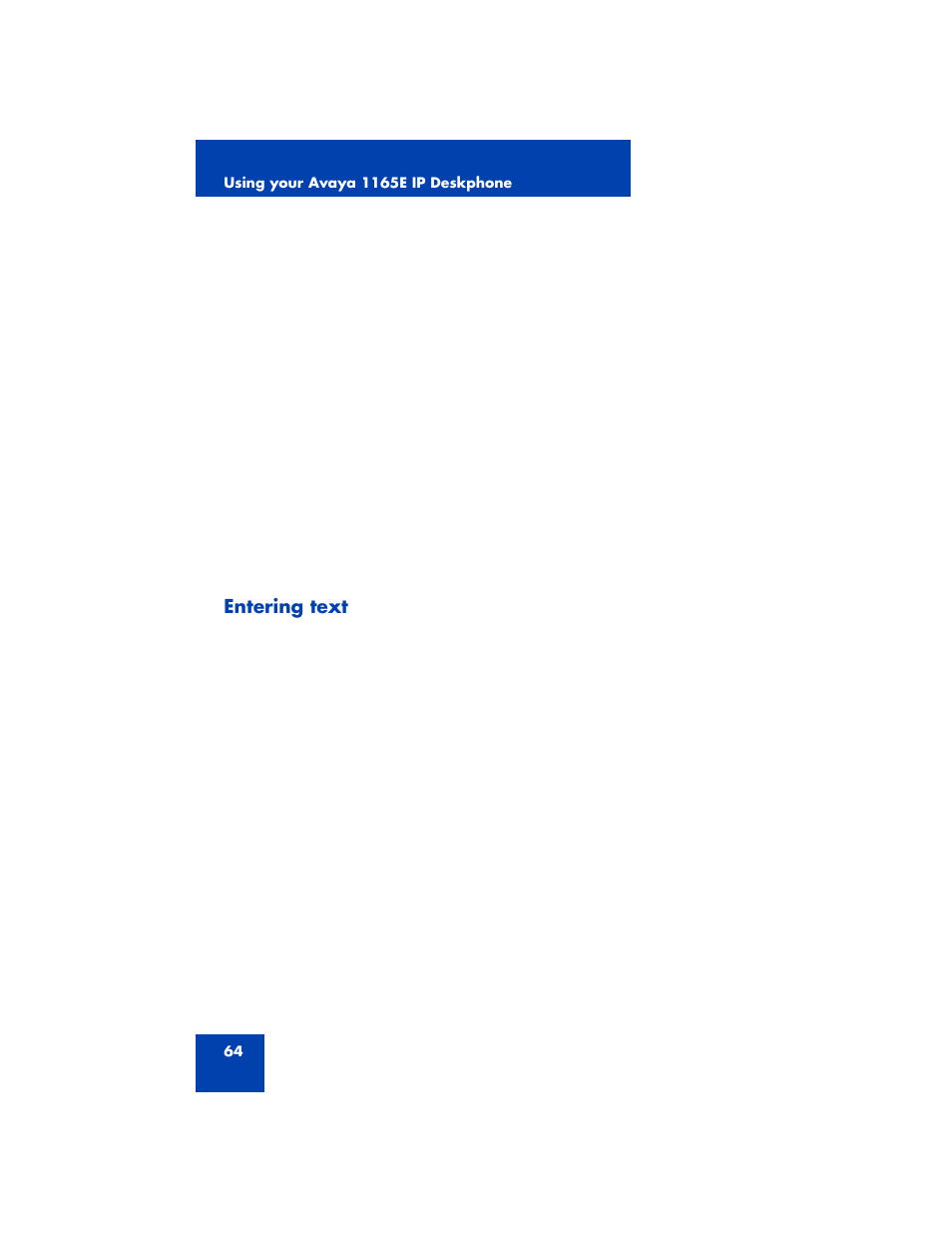 Entering text | Avaya NN43170-100 User Manual | Page 64 / 378