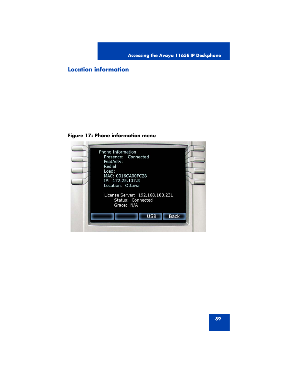Location information | Avaya NN43170-100 User Manual | Page 89 / 378