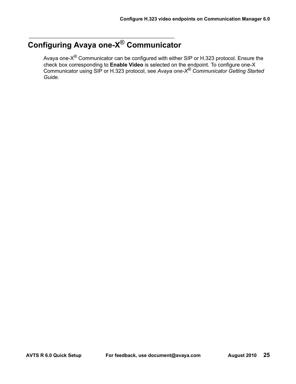 Configuring avaya one-x® communicator, Configuring avaya one-x, Communicator | Avaya 16-300310 User Manual | Page 25 / 25