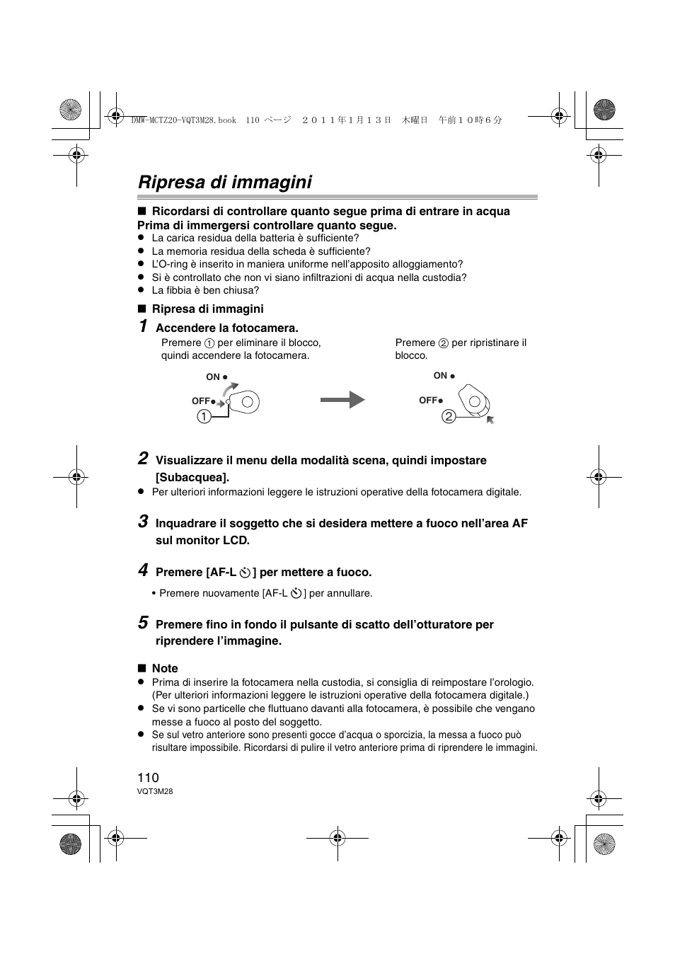 Ripresa di immagini | Panasonic DMWMCTZ20PP User Manual | Page 110 / 184