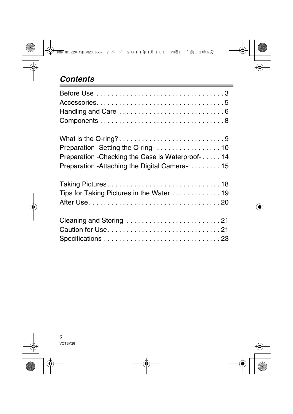 Panasonic DMWMCTZ20PP User Manual | Page 2 / 184