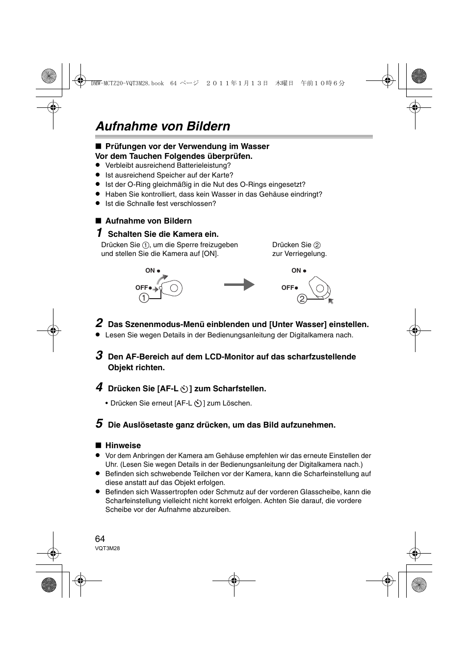 Aufnahme von bildern | Panasonic DMWMCTZ20PP User Manual | Page 64 / 184
