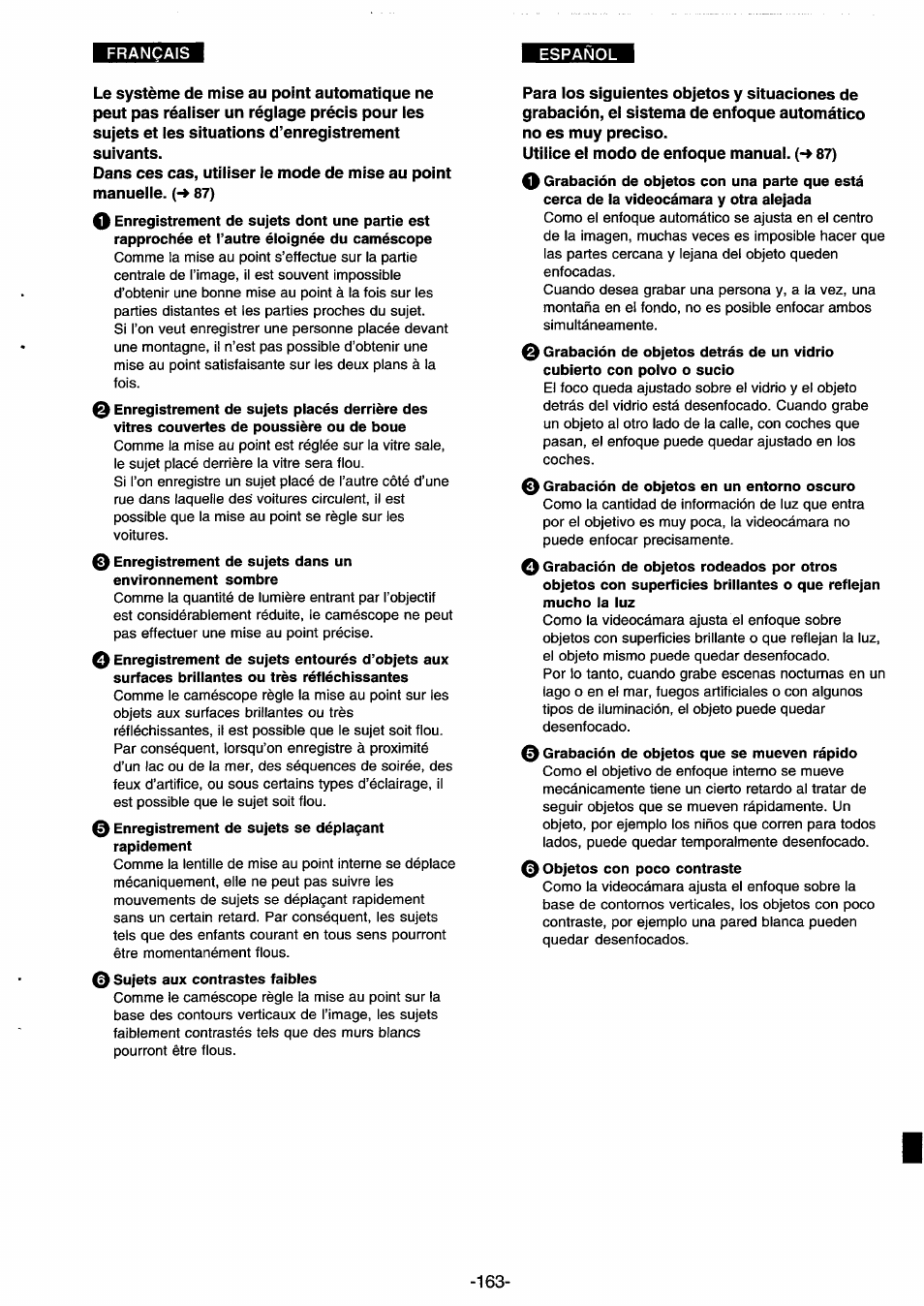 0 objetos con poco contraste | Panasonic NVDS33EG User Manual | Page 162 / 193