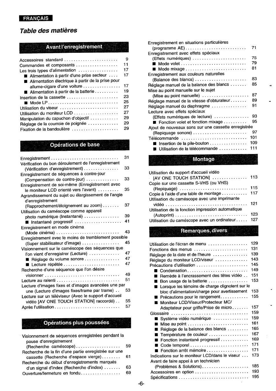 Panasonic NVDS33EG User Manual | Page 5 / 193