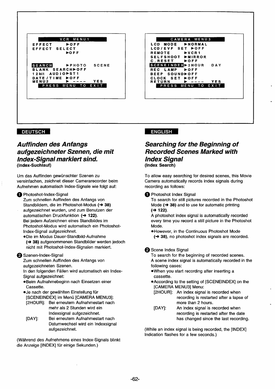 Deutsch | Panasonic NVDS33EG User Manual | Page 61 / 193