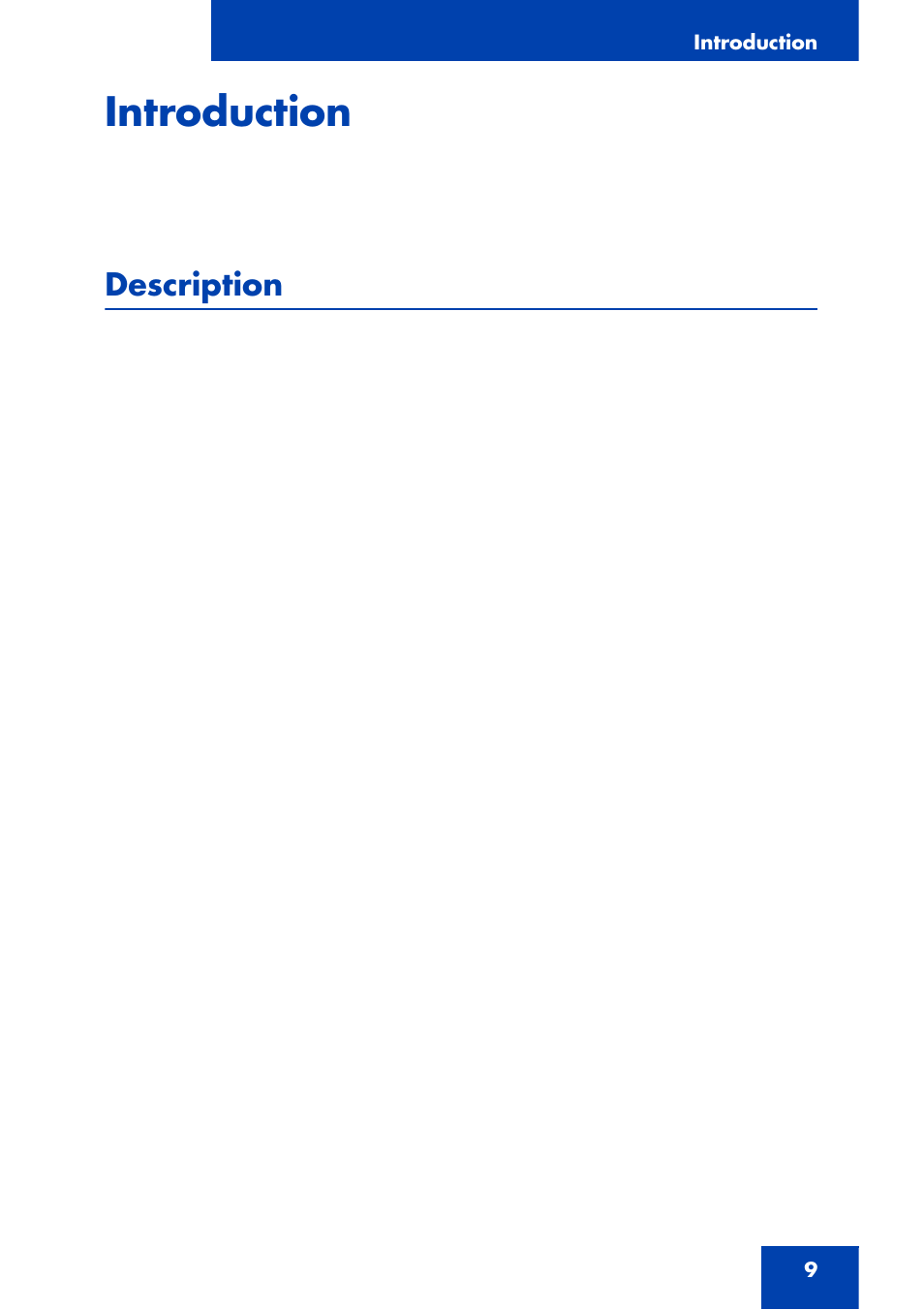 Introduction, Description | Avaya NN43110-301 User Manual | Page 9 / 20