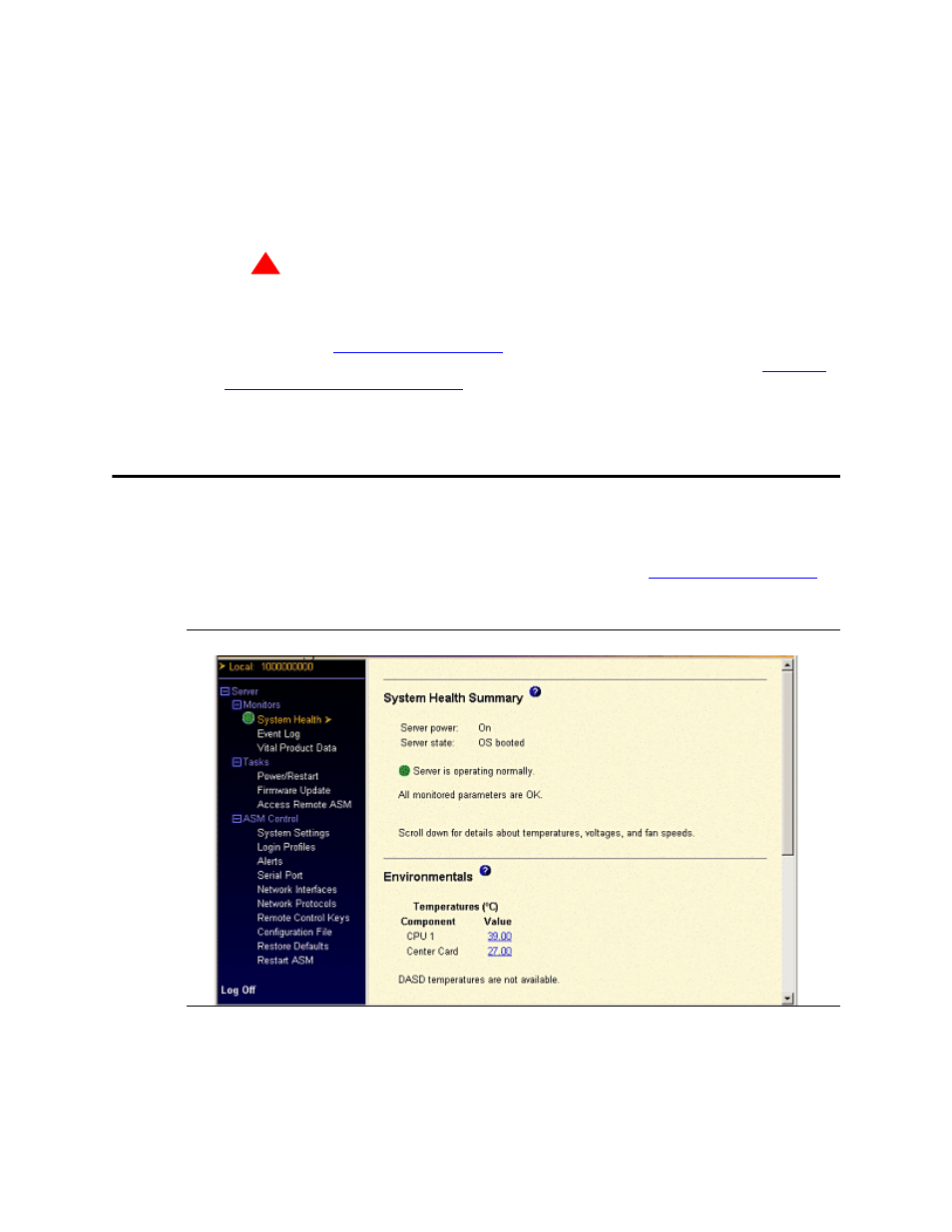Asm navigation, Asm navigation pane layout | Avaya S8500 User Manual | Page 21 / 72