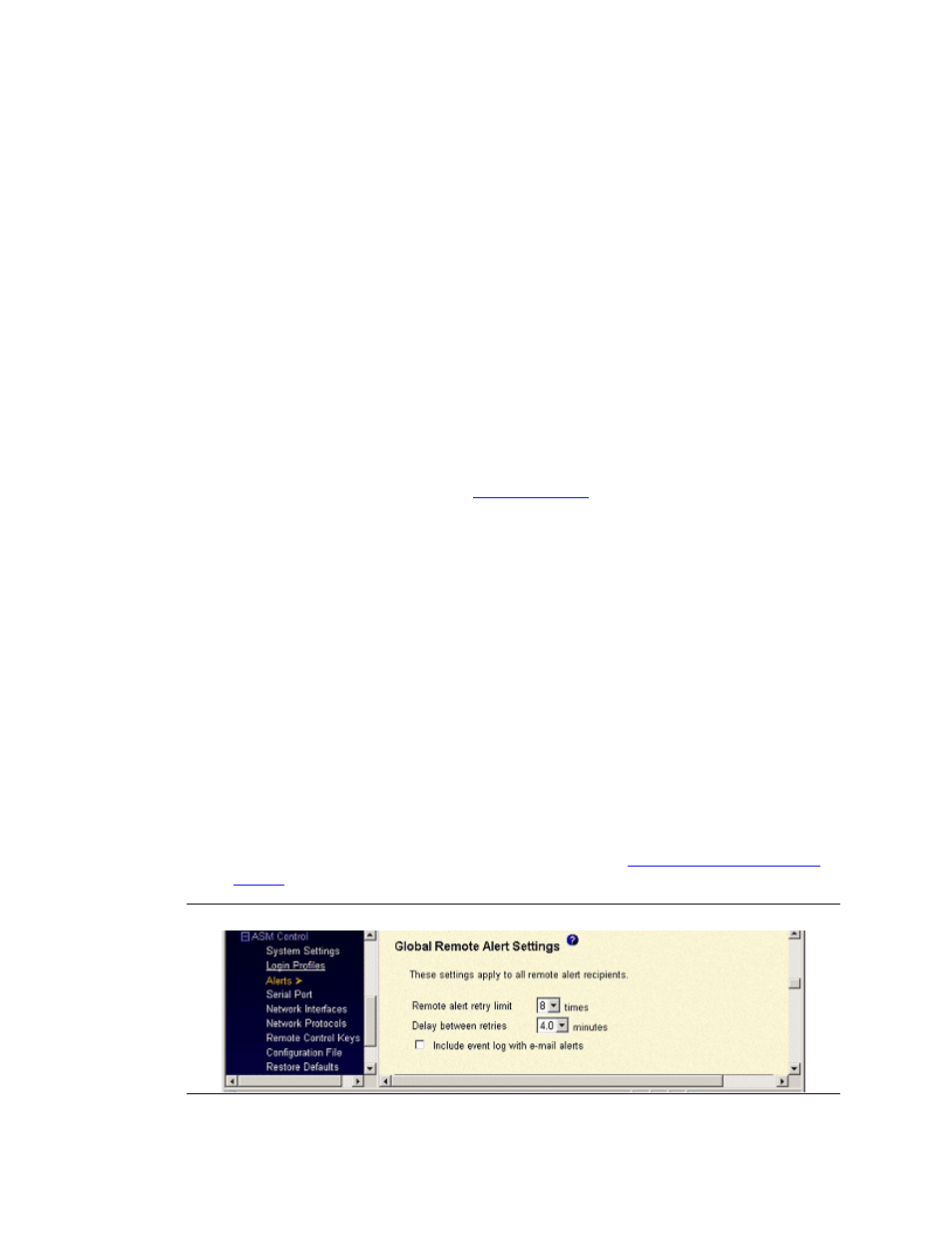 Alert fowarding, Configuring global remote alert settings | Avaya S8500 User Manual | Page 33 / 72