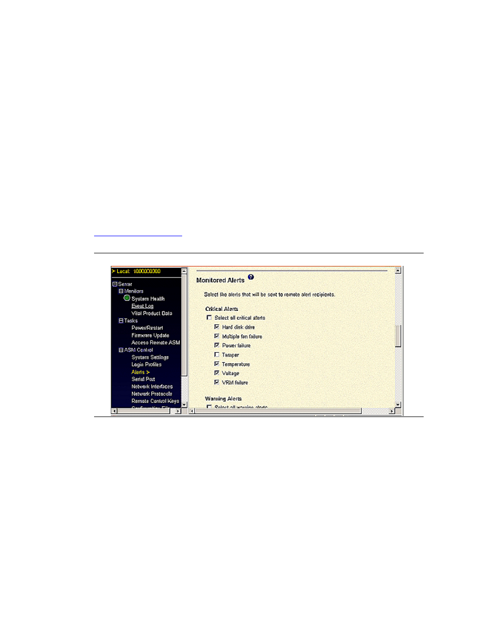 Customizing monitored alerts | Avaya S8500 User Manual | Page 34 / 72