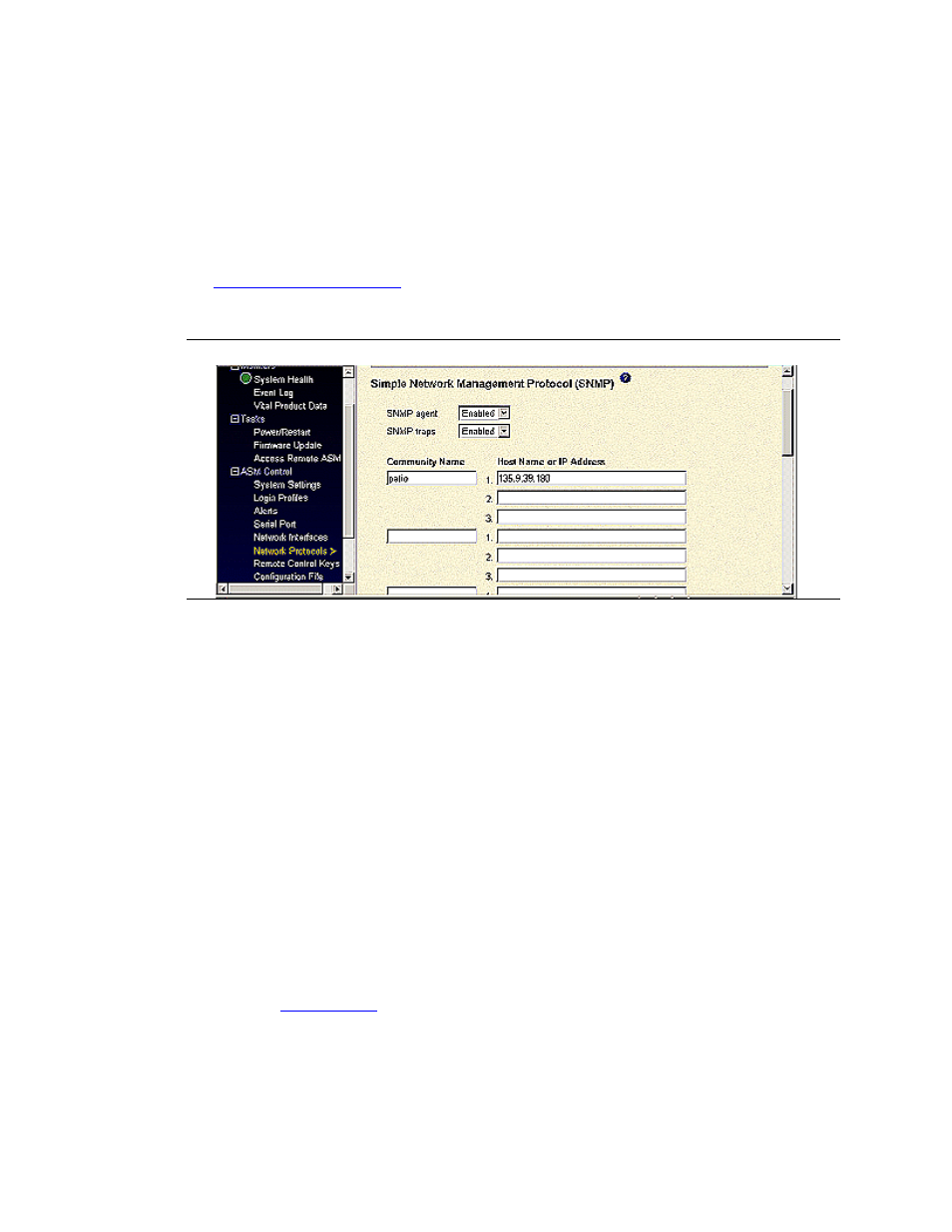 Network protocols, Enabling snmp agents and traps | Avaya S8500 User Manual | Page 45 / 72