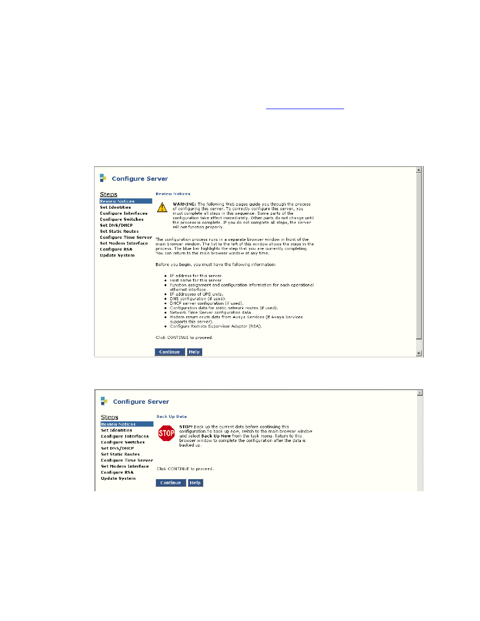 Restoring the avaya defaults | Avaya S8500 User Manual | Page 50 / 72
