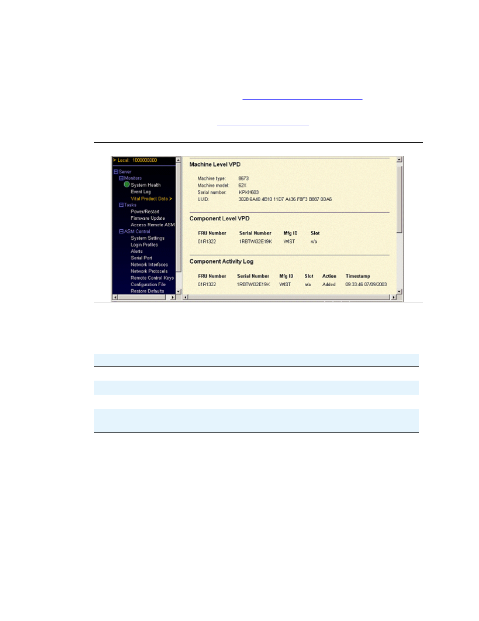 Viewing vital product data | Avaya S8500 User Manual | Page 59 / 72