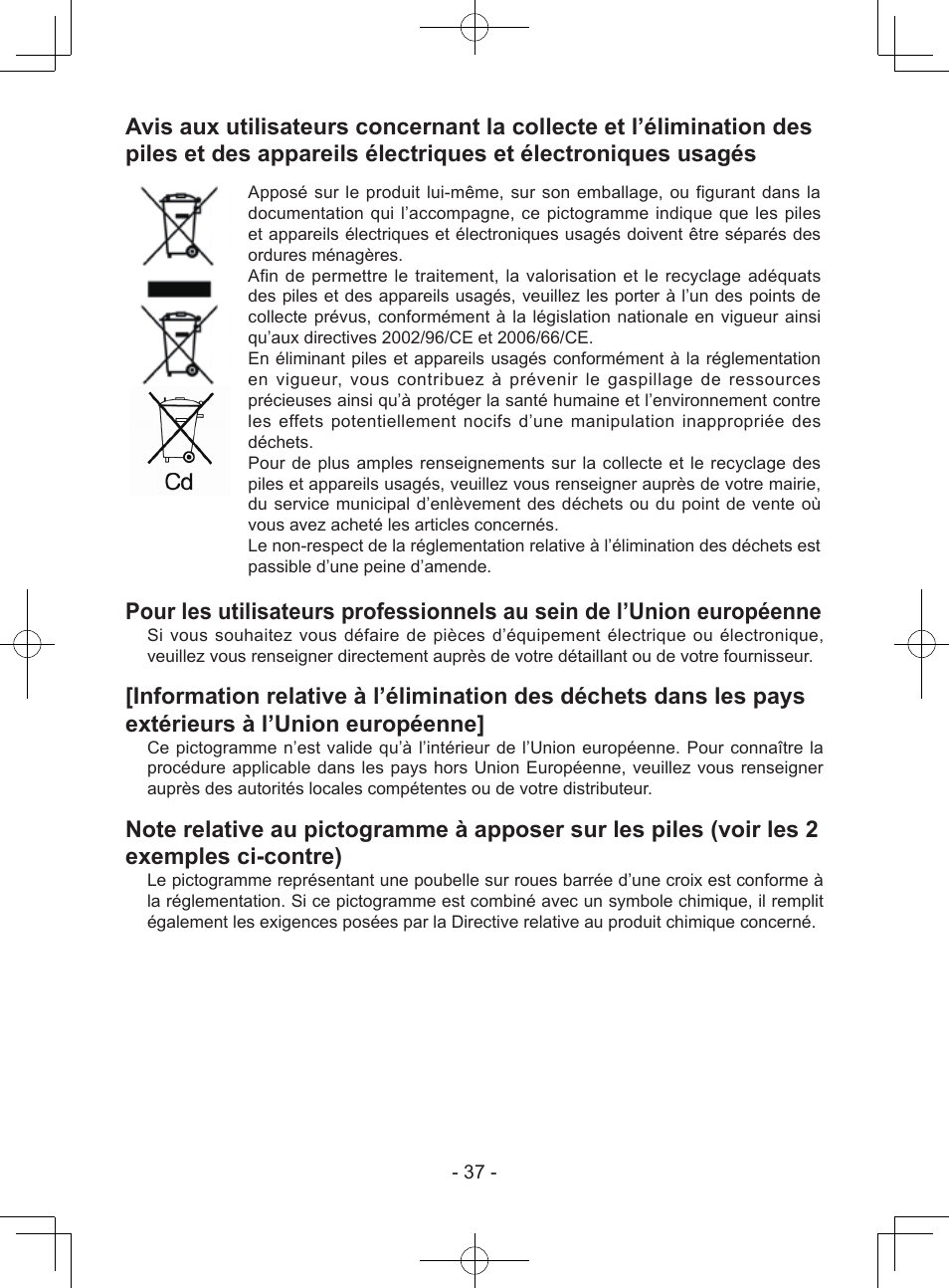 Panasonic EY7940 User Manual | Page 37 / 121