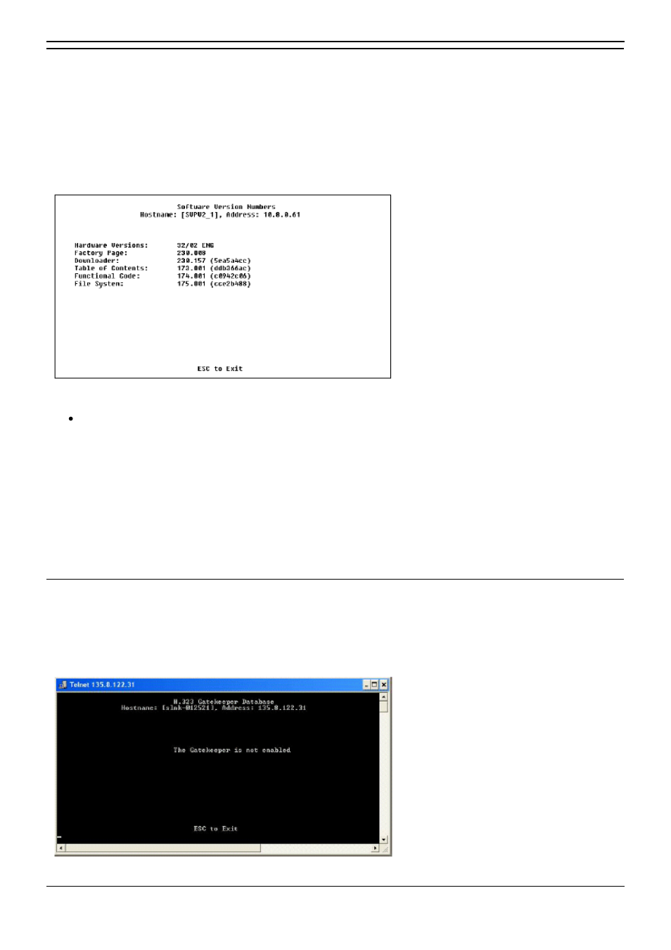 Software version, Gatekeeper database | Avaya IP Office 15-601082 User Manual | Page 66 / 76