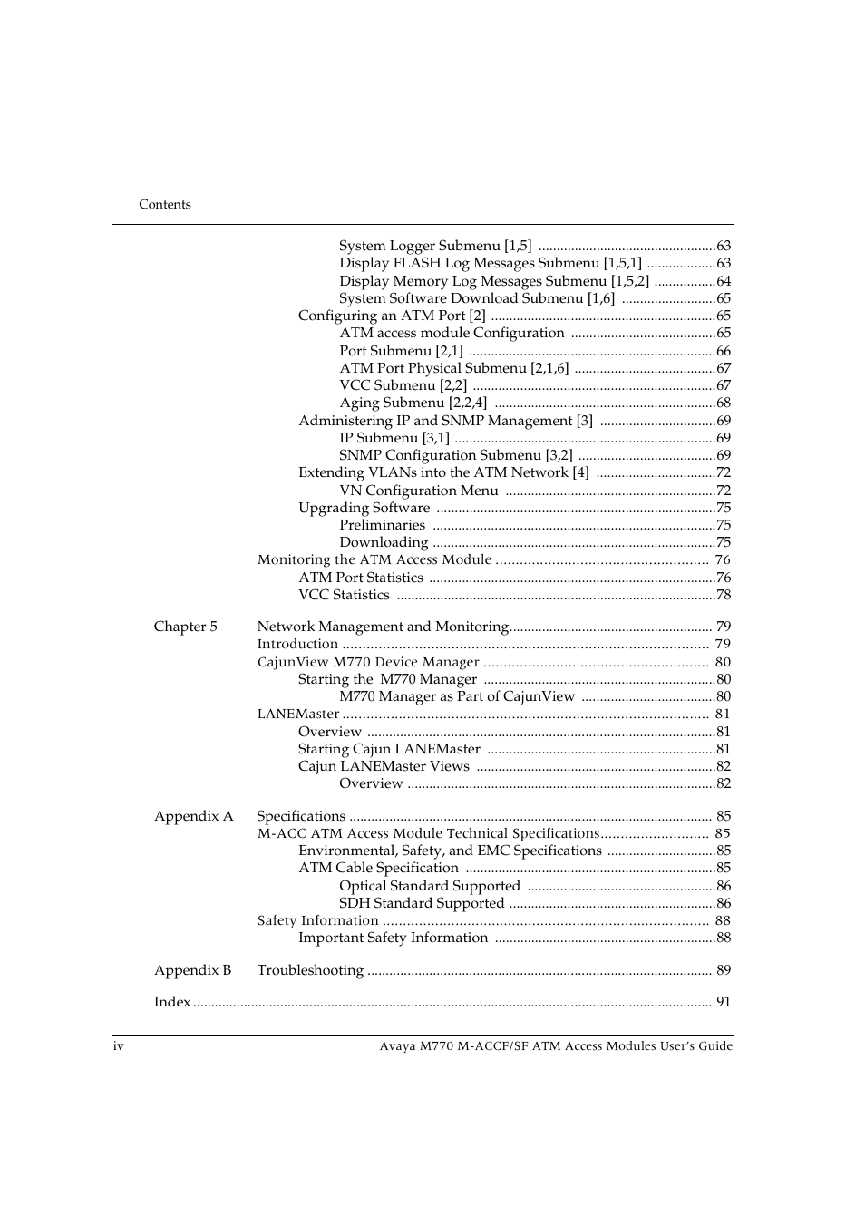 Avaya M-ACCF/SF User Manual | Page 10 / 114