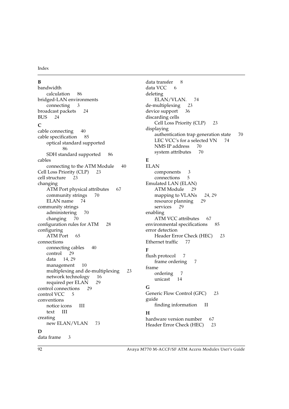 Avaya M-ACCF/SF User Manual | Page 108 / 114