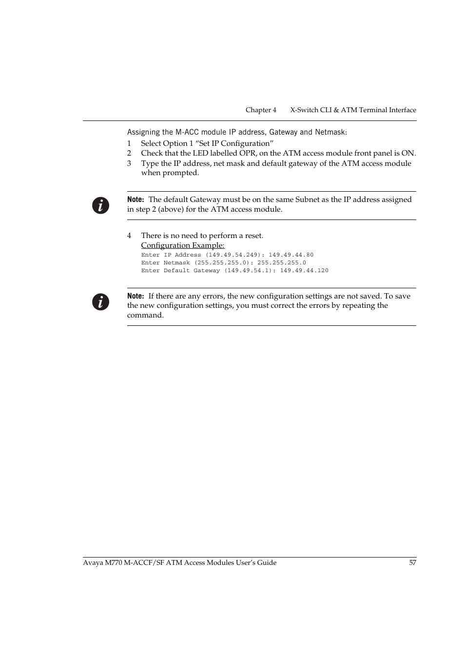 Avaya M-ACCF/SF User Manual | Page 73 / 114