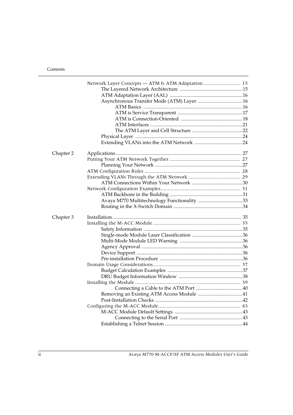 Avaya M-ACCF/SF User Manual | Page 8 / 114