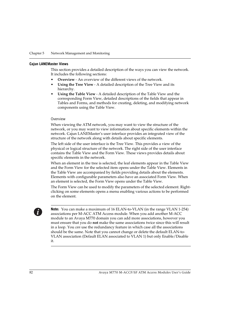 Cajun lanemaster views, Overview | Avaya M-ACCF/SF User Manual | Page 98 / 114