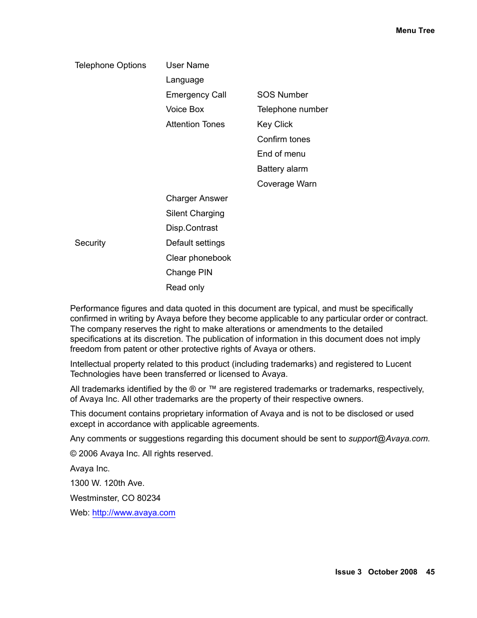 Avaya 3701 User Manual | Page 45 / 46