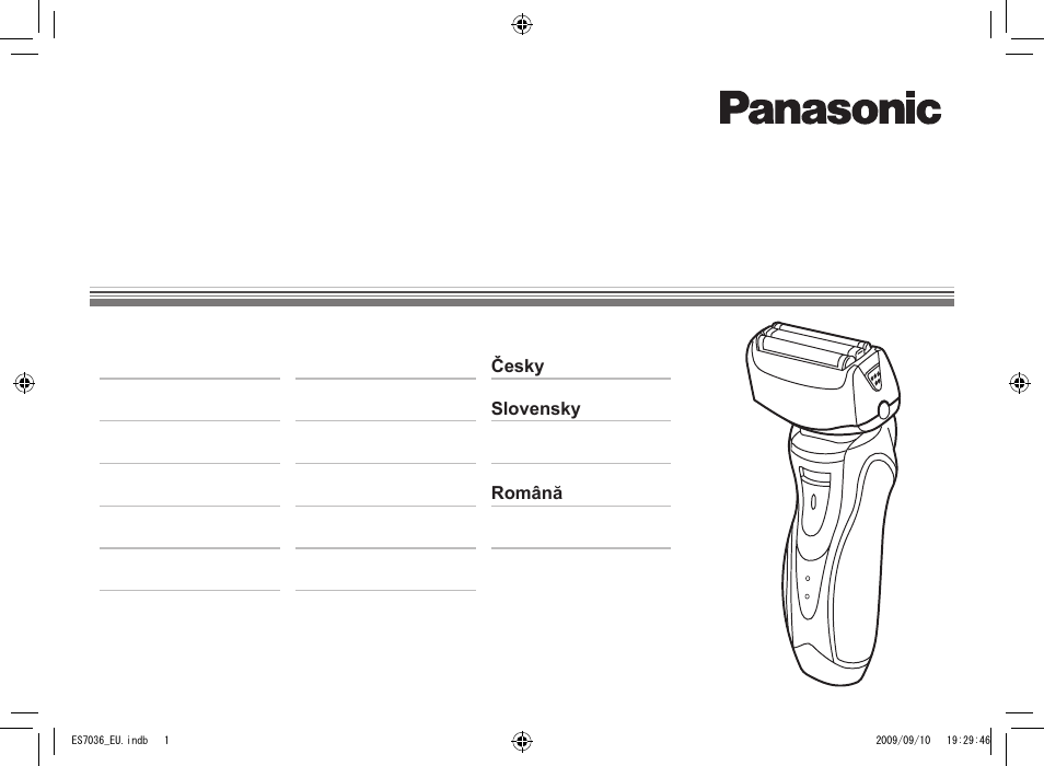 Panasonic ES7036 User Manual | 79 pages