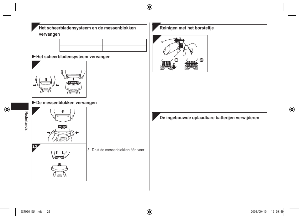 Panasonic ES7036 User Manual | Page 26 / 79