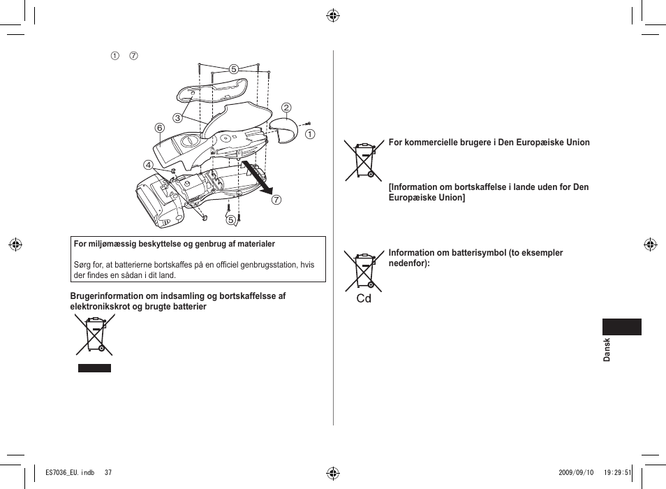 Panasonic ES7036 User Manual | Page 37 / 79