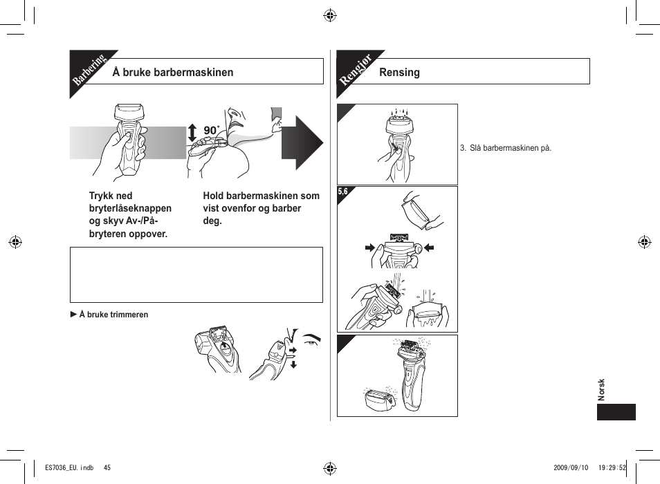 Panasonic ES7036 User Manual | Page 45 / 79