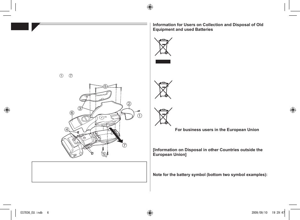 Panasonic ES7036 User Manual | Page 6 / 79