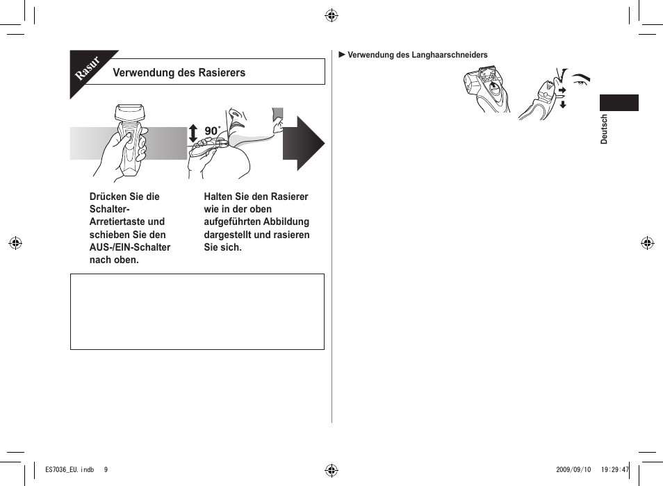 Panasonic ES7036 User Manual | Page 9 / 79