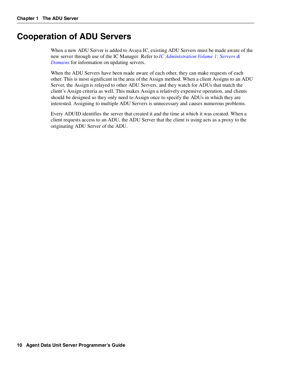Cooperation of adu servers | Avaya Interaction Center DXX-1015-01 User Manual | Page 10 / 74