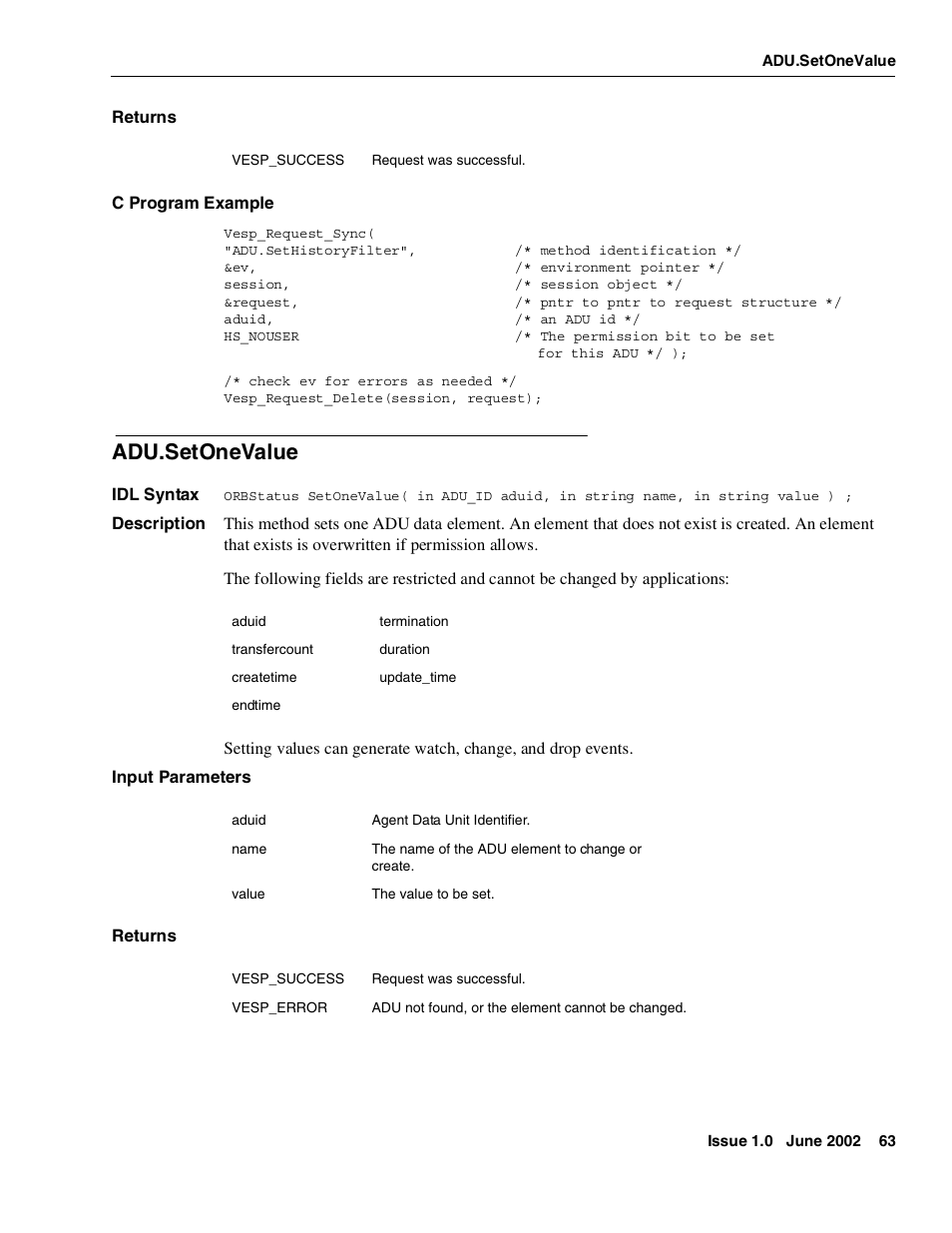 Adu.setonevalue | Avaya Interaction Center DXX-1015-01 User Manual | Page 63 / 74