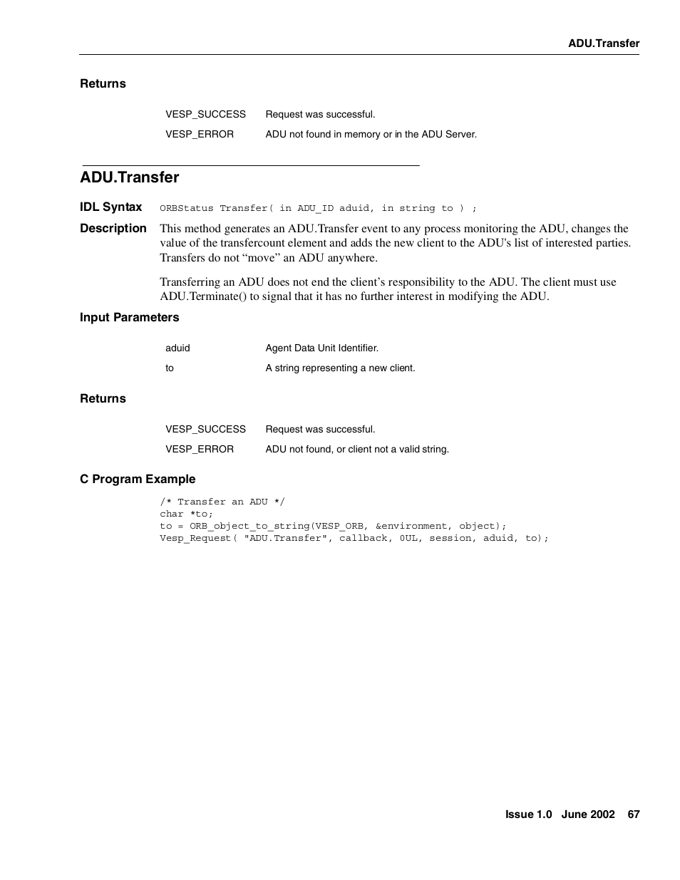 Adu.transfer | Avaya Interaction Center DXX-1015-01 User Manual | Page 67 / 74