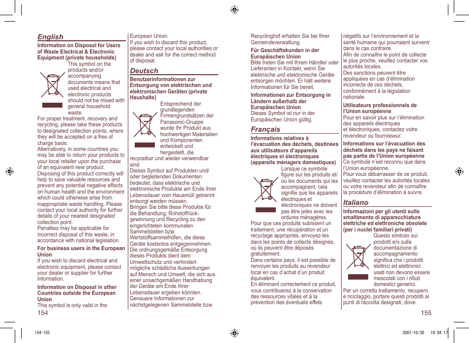 Panasonic ES2058 User Manual | Page 10 / 16