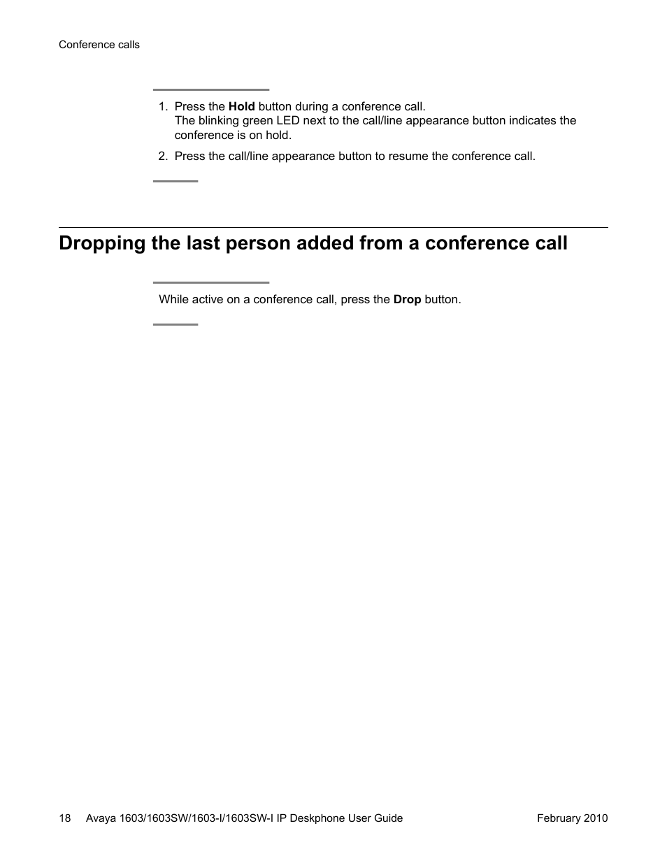 Avaya one-X 1603SW User Manual | Page 18 / 32